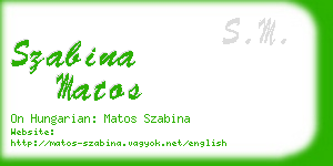 szabina matos business card